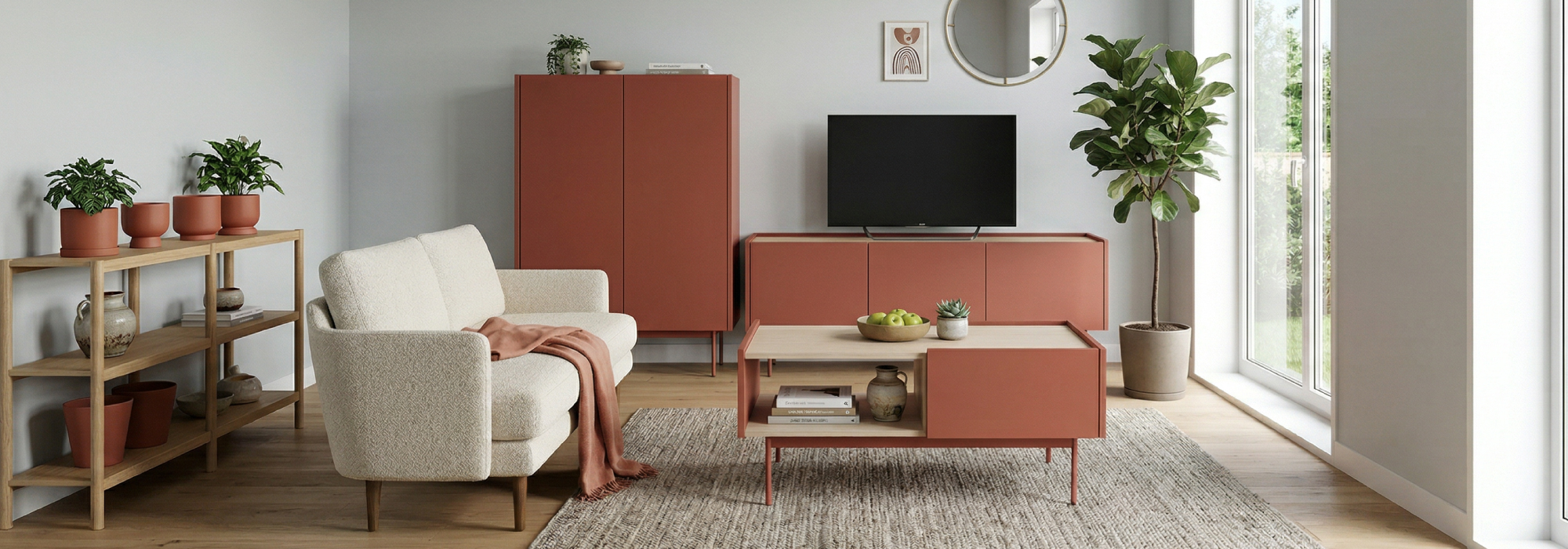 Ceramic Red and Linea Oak Collection