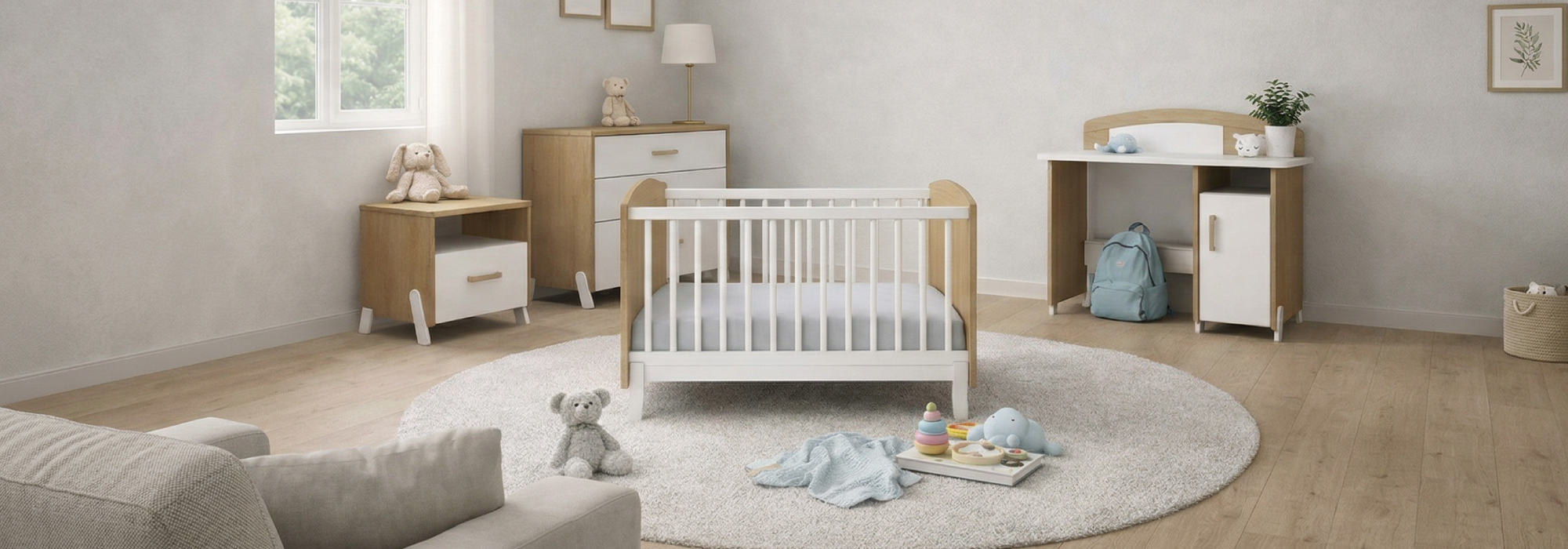 Brown and  White Nursery Collection