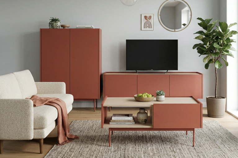 Ceramic Red and Linea Oak Collection