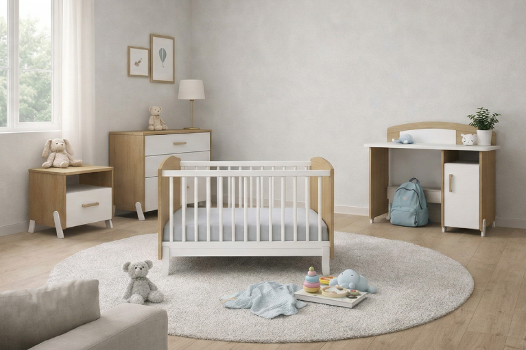 Brown and  White Nursery Collection