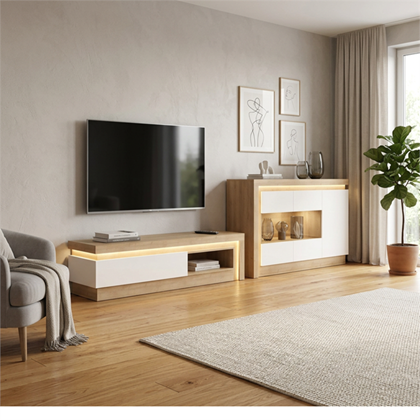 Oak and White Gloss Collection