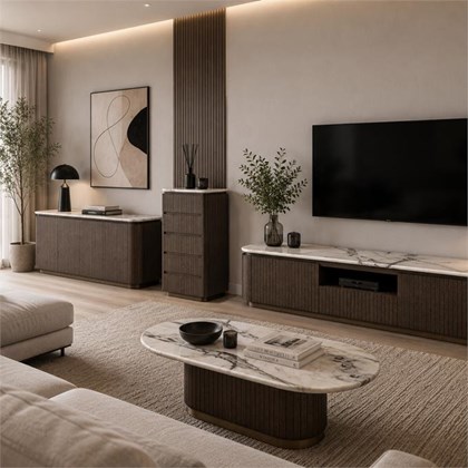 Dark Brown Ceramic Marble